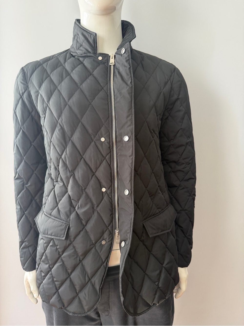 Allegri, Men's Black Quilted Jacket, size 54, Made in Italy, Goose Down